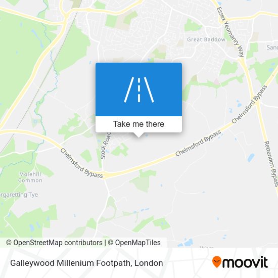 Galleywood Millenium Footpath map