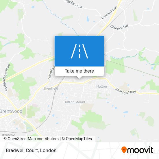 Bradwell Court map
