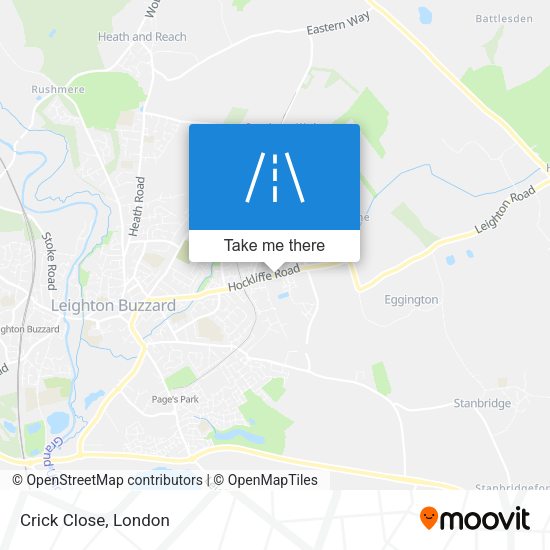 Crick Close map