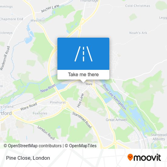 Pine Close map