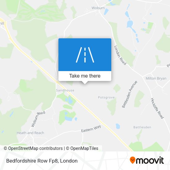 Bedfordshire Row Fp8 map