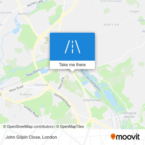 John Gilpin Close map