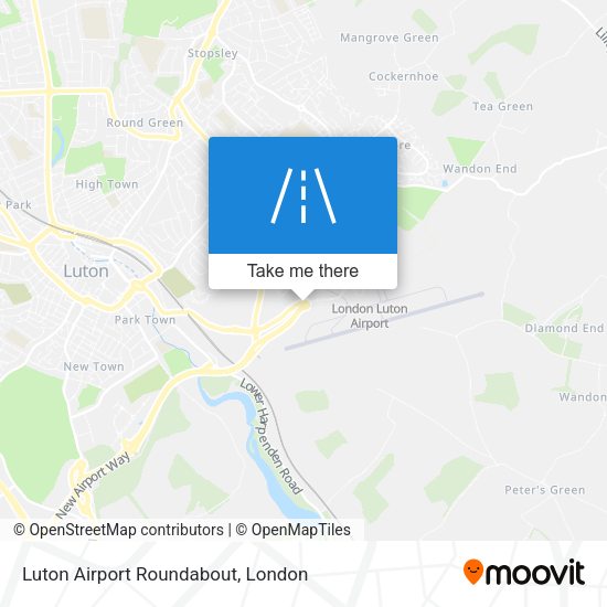 Luton Airport Roundabout map