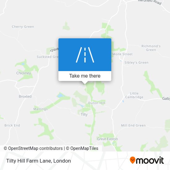 Tilty Hill Farm Lane map