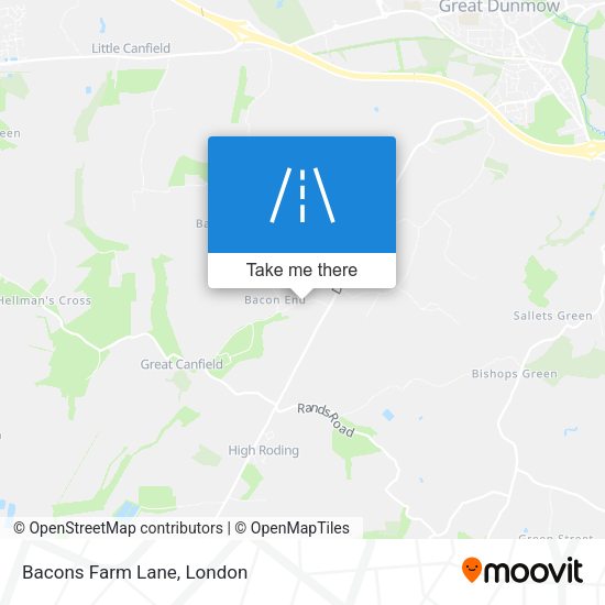 Bacons Farm Lane map