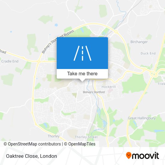 Oaktree Close map