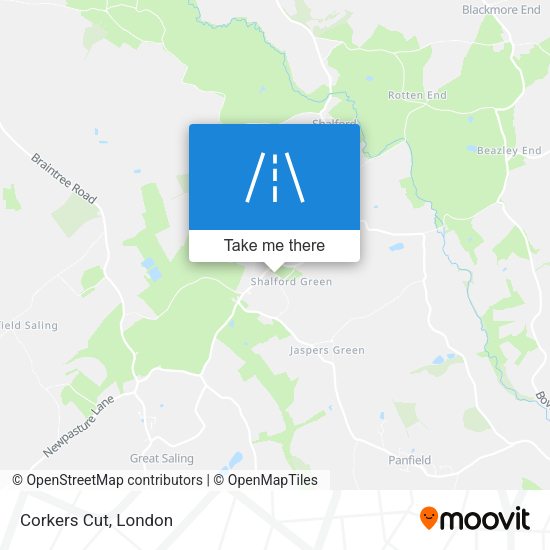 Corkers Cut map