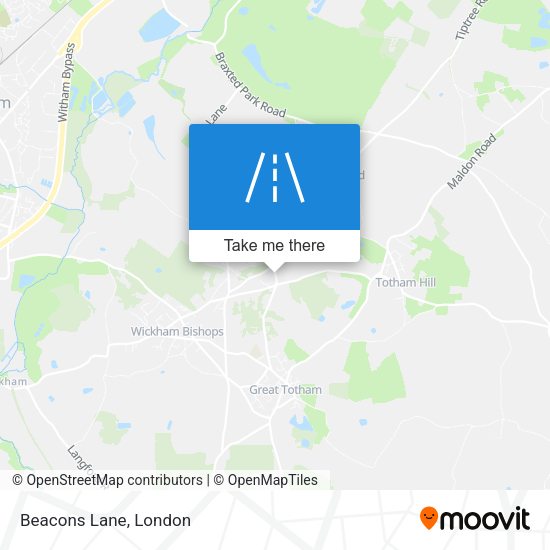 Beacons Lane map