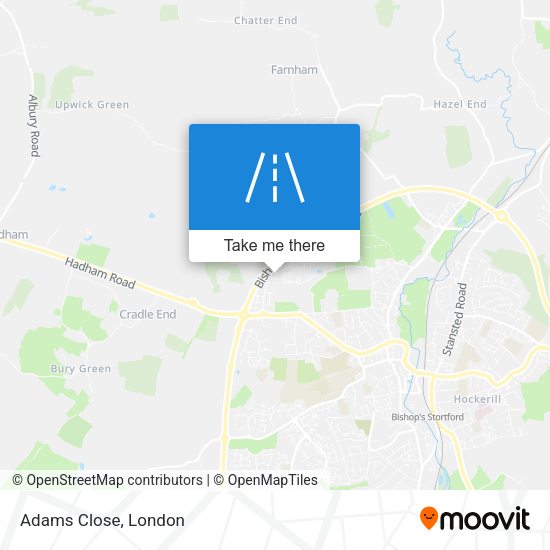 Adams Close map