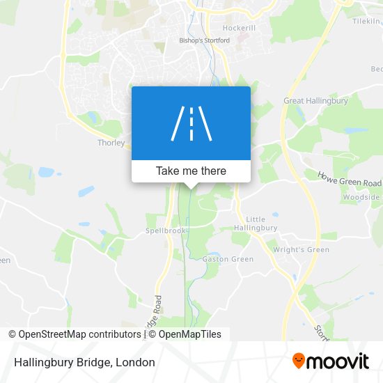 Hallingbury Bridge map