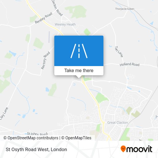 St Osyth Road West map
