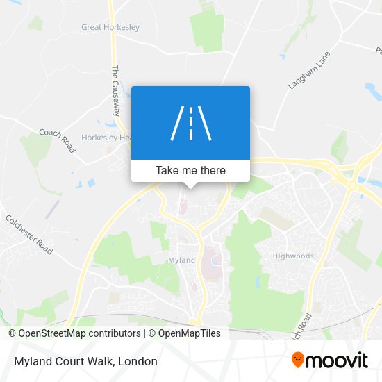 Myland Court Walk map