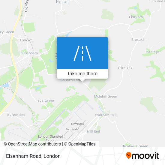 Elsenham Road map