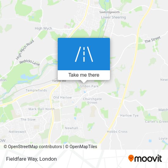 Fieldfare Way map