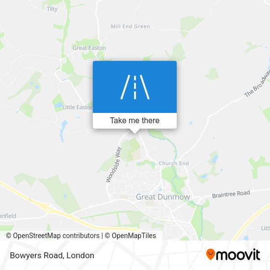Bowyers Road map