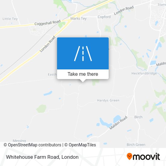 Whitehouse Farm Road map