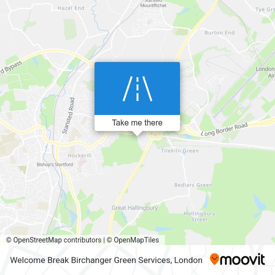 Welcome Break Birchanger Green Services map