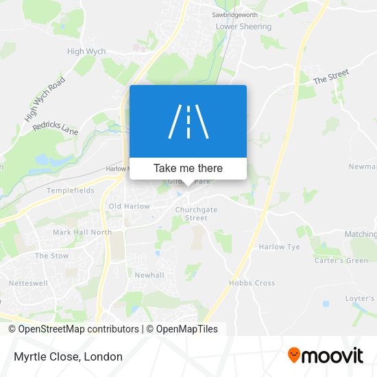 Myrtle Close map