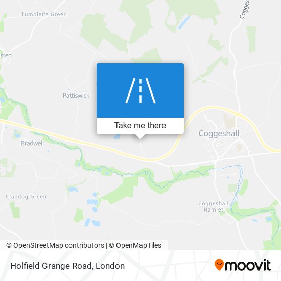 Holfield Grange Road map