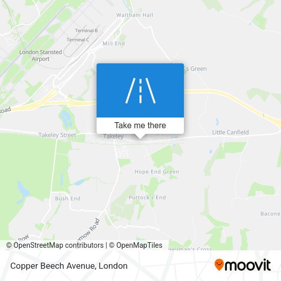 Copper Beech Avenue map