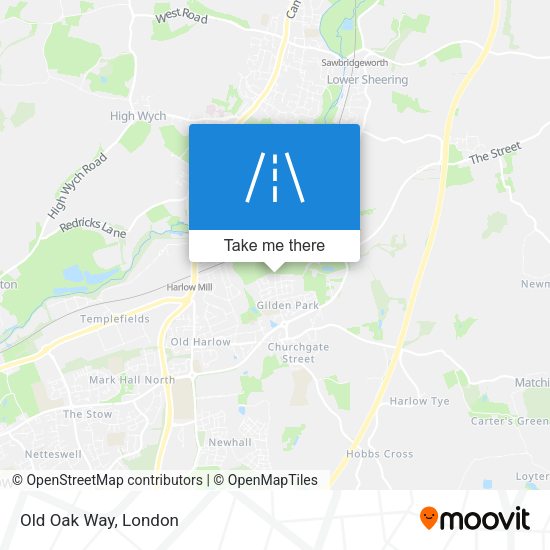 Old Oak Way map