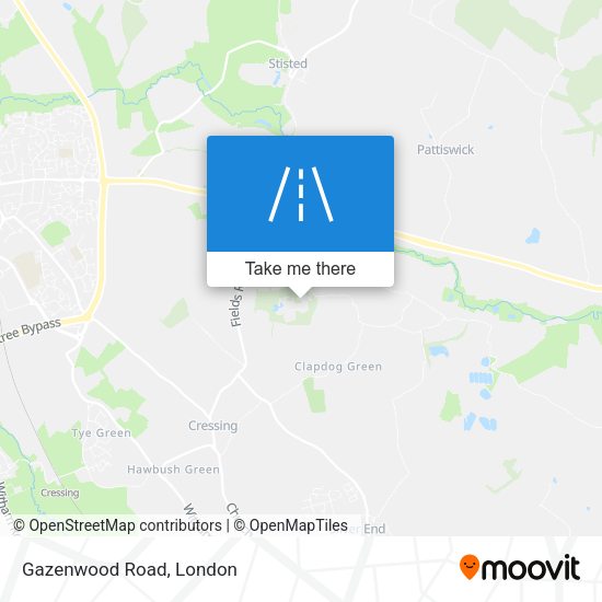Gazenwood Road map
