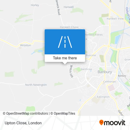Upton Close map