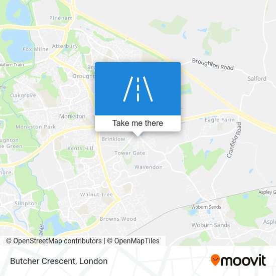 Butcher Crescent map