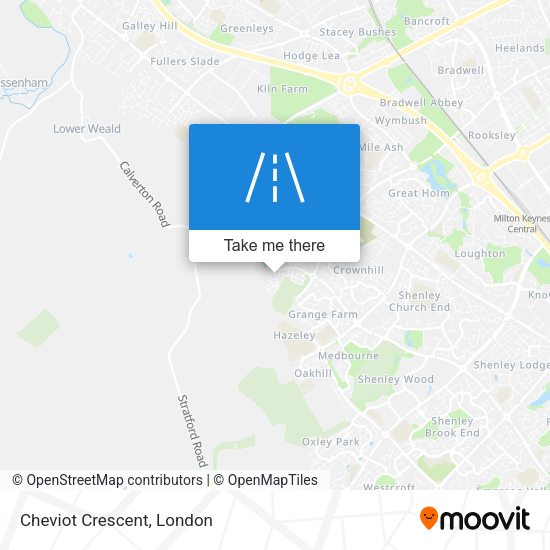 Cheviot Crescent map
