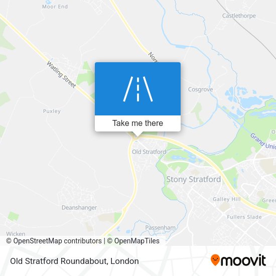 Old Stratford Roundabout map