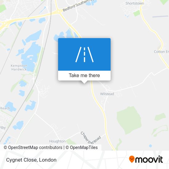 Cygnet Close map
