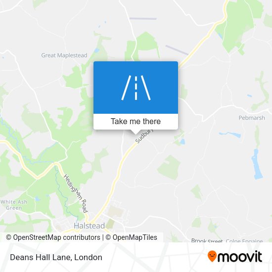 Deans Hall Lane map