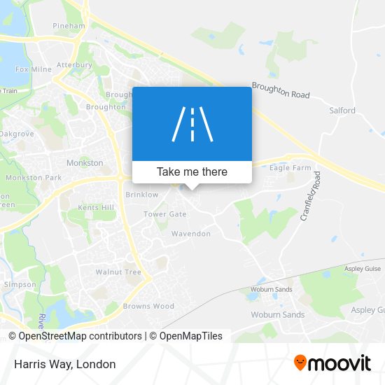 Harris Way map