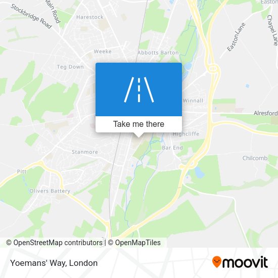 Yoemans' Way map