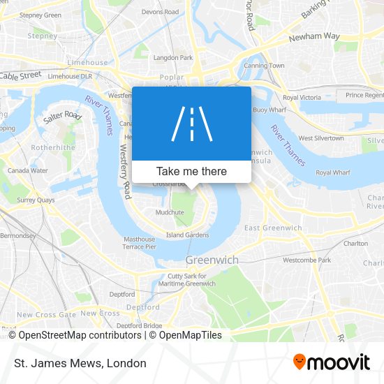 St. James Mews map