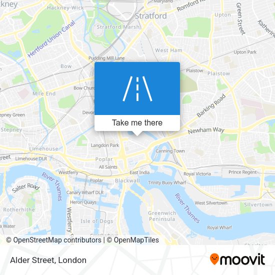 Alder Street map
