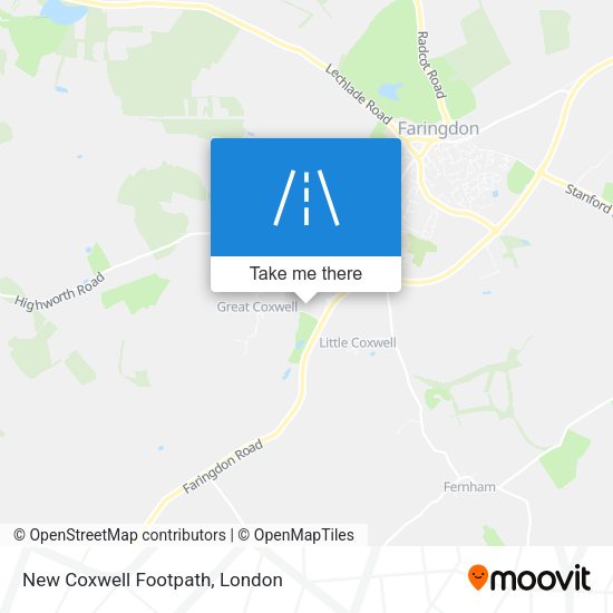 New Coxwell Footpath map