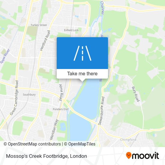 Mossop's Creek Footbridge map