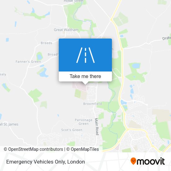 Emergency Vehicles Only map