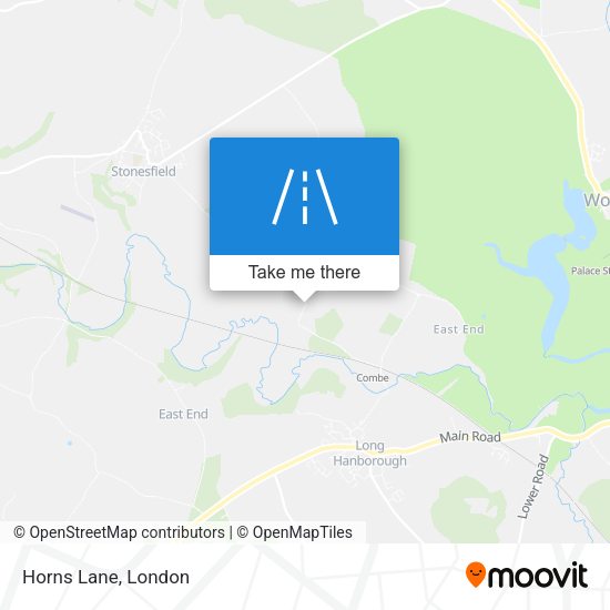 Horns Lane map