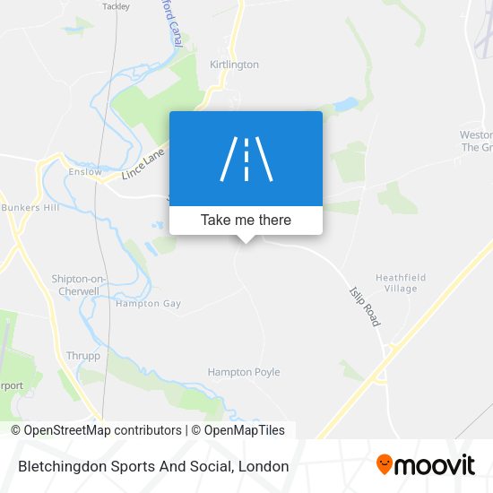 Bletchingdon Sports And Social map
