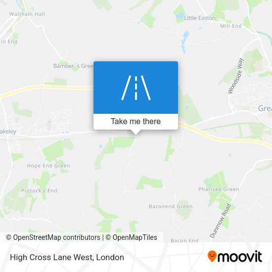 High Cross Lane West map