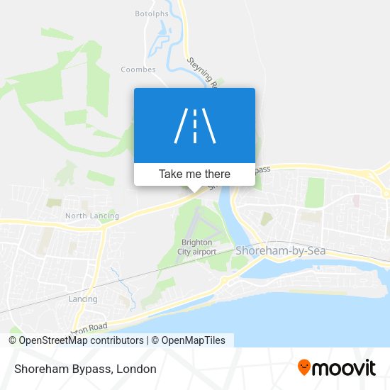 Shoreham Bypass map