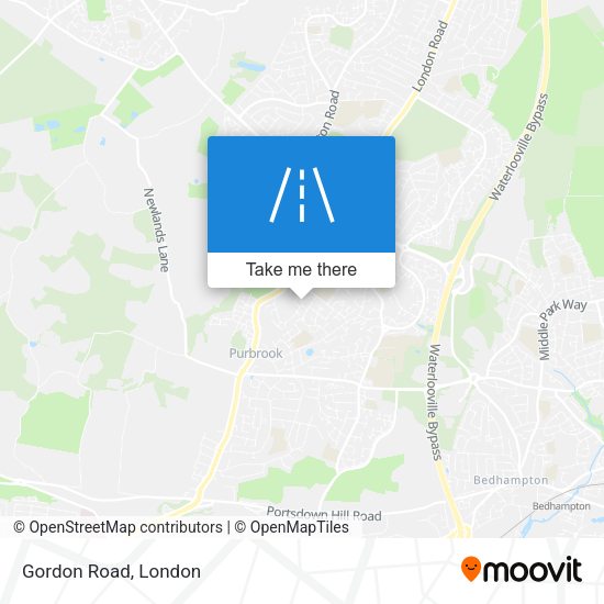 Gordon Road map