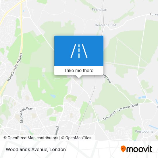 Woodlands Avenue map