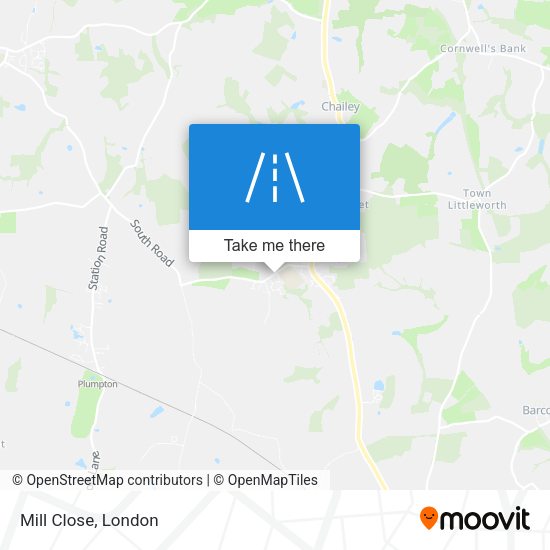 Mill Close map