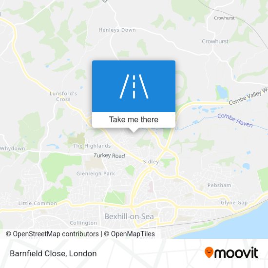 Barnfield Close map
