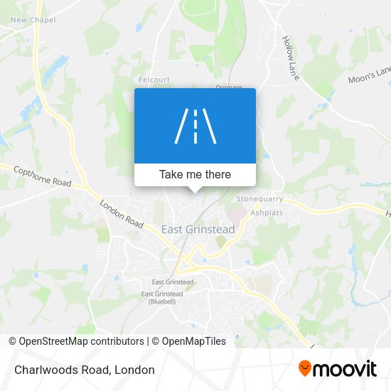 Charlwoods Road map