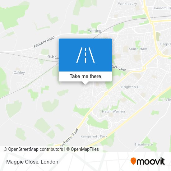 Magpie Close map