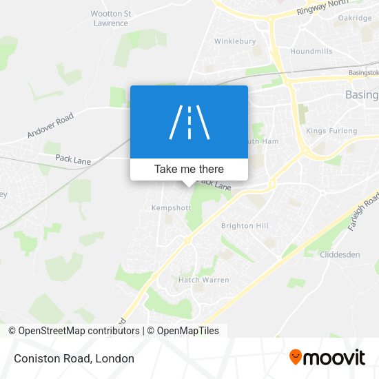 Coniston Road map